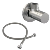 Brauer Stripe hoekstopkraan compleet met slang - geborsteld RVS PVD
