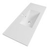 Brauer Frost wastafel ondiep 101x39cm - keramiek - 1 kraangat - glans wit