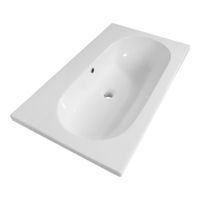 Brauer Moon wastafel 81x46,5cm keramiek wit - zonder kraangat