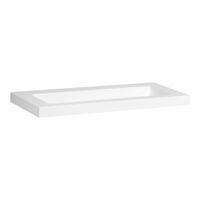 Brauer Spring meubelwastafel ondiep 80,8x39,1cm mineraalmarmer - zonder kraangat - zijdeglans wit