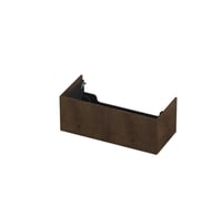 Ink onderkast 100x45cm - push to open - 1 lade - verticaal gefreesd - fineer chocolate