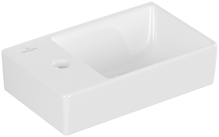 Villeroy & Boch Avento fontein 36x22cm - kraangat links - wit CeramicPlus