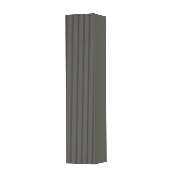 Ink Hoge kast tbv grepen - 169x36cm - 1 deurs - links/rechts - verticaal gefreesd - mat beton groen