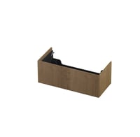 Ink onderkast 100x45cm - push to open - 1 lade - verticaal gefreesd - fineer ash grey