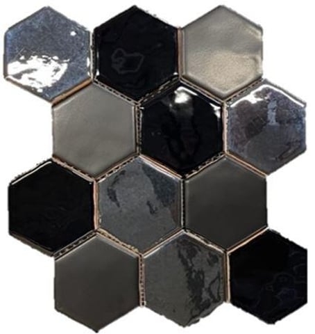 Grandeur Hexagonel wandtegel 28x30cm - black