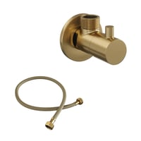 Brauer Edition hoekstopkraan compleet met slang - geborsteld goud PVD