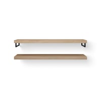 LoooX Wooden Base Shelf Duo wastafelblad 160cm massief eiken - old grey