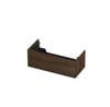 Ink onderkast 100x45cm - push to open - 1 lade - horizontaal gefreesd - fineer chocolate