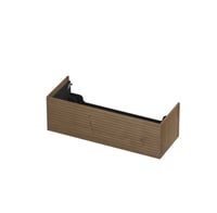 Ink onderkast 120x45cm - push to open - 1 lade - horizontaal gefreesd - fineer ash grey