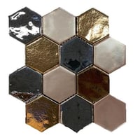 Grandeur Hexagonel wandtegel 28x30cm - metal