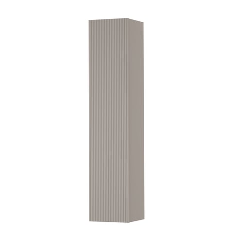 Ink Hoge kast tbv grepen - 169x36cm - 1 deurs - links/rechts - verticaal gefreesd - mat kasjmier grijs