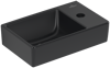 Villeroy & Boch Avento fontein 36x22cm - kraangat rechts - pure black CeramicPlus