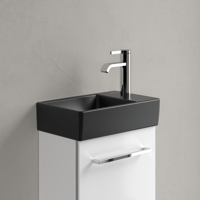 Villeroy & Boch Avento fontein 36x22cm - kraangat rechts - pure black CeramicPlus