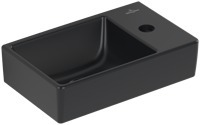 Villeroy & Boch Avento fontein 36x22cm - kraangat rechts - pure black CeramicPlus
