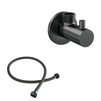 Brauer Edition hoekstopkraan compleet met slang - geborsteld gunmetal PVD