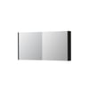 Ink SPK1 spiegelkast 2 deuren - 140x60cm - fineer matt intens black