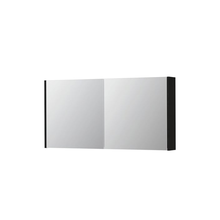 Ink SPK1 spiegelkast 2 deuren - 140x60cm - fineer matt intens black