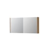 Ink SPK1 spiegelkast 2 deuren - 140x60cm - blank eiken