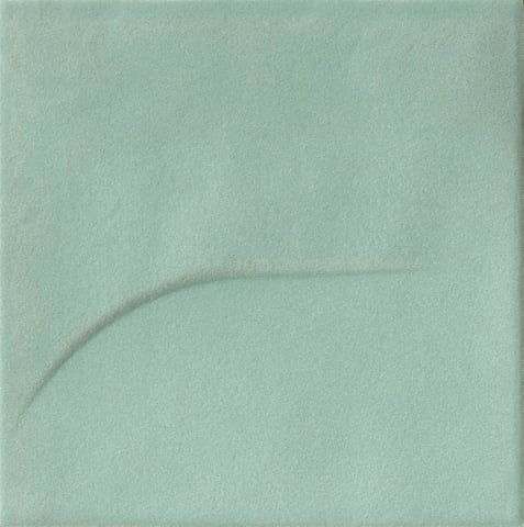 Iris Bottega wandtegel 15x15cm - Terrecotte Motivi - turchese