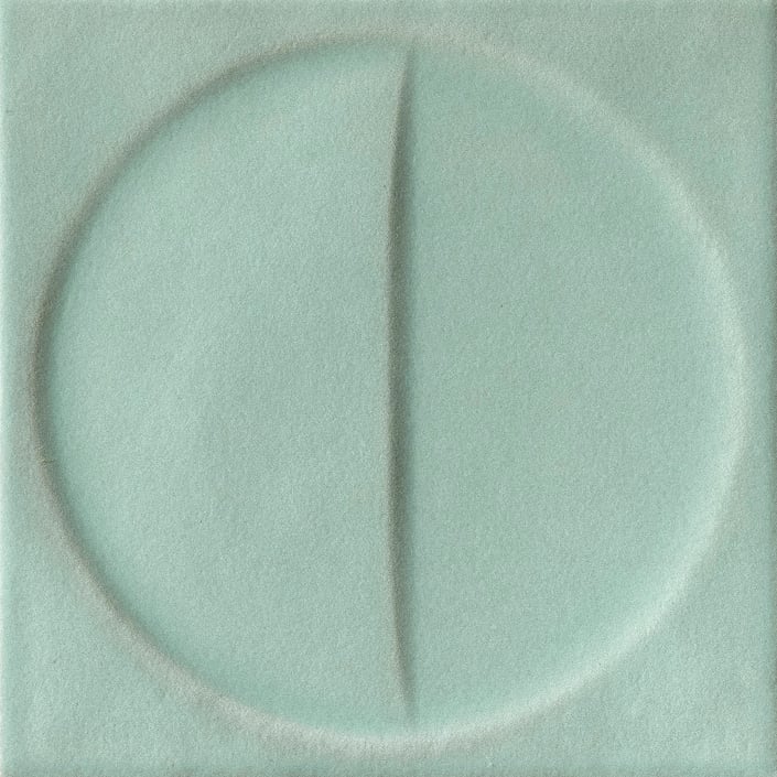 Iris Bottega wandtegel 15x15cm - Terrecotte Motivi - turchese