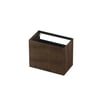 Ink onderkast 80x45cm - push to open - 2 lades - horizontaal gefreesd - fineer chocolate