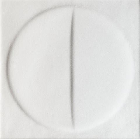 Iris Bottega wandtegel 15x15cm - Terrecotte Motivi - bianco