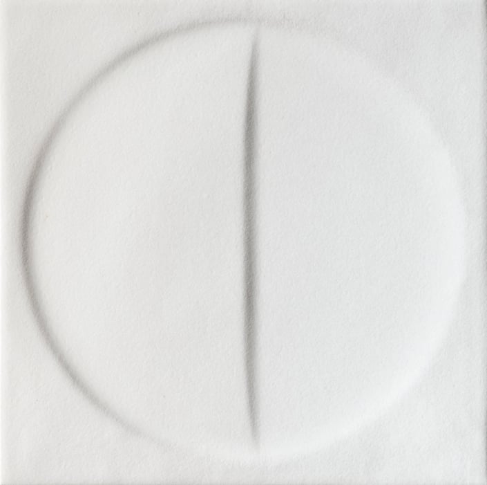 Iris Bottega wandtegel 15x15cm - Terrecotte Motivi - bianco