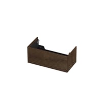 Ink onderkast 90x45cm - push to open - 1 lade - horizontaal gefreesd - fineer chocolate