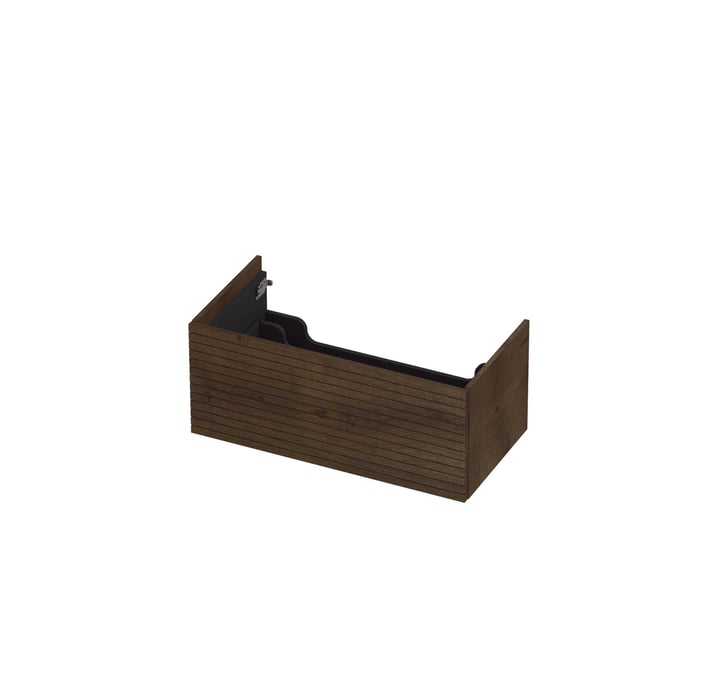 Ink onderkast 90x45cm - push to open - 1 lade - horizontaal gefreesd - fineer chocolate