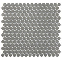 NIET MEER LEVERBAAR \Sample - The Mosaic Factory Venice Pennyround - Dark Grey Glossy