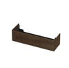 Ink onderkast 140x45cm - push to open - 1 lade - horizontaal gefreesd - fineer chocolate