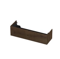Ink onderkast 140x45cm - push to open - 1 lade - horizontaal gefreesd - fineer chocolate