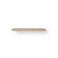 Looox Wooden Base Shelf Solo wastafelblad 140x46cm - zwarte ophanging - old grey