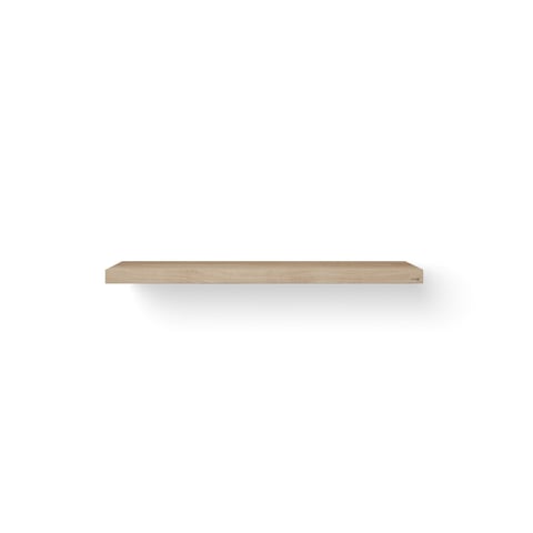 Looox Wooden Base Shelf Solo wastafelblad 140x46cm - zwarte ophanging - old grey