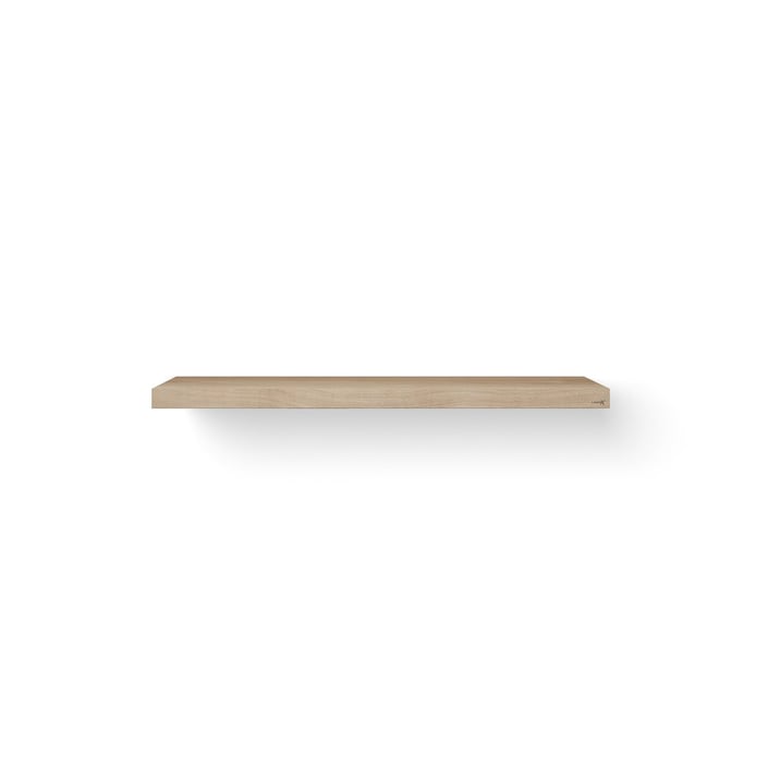 Looox Wooden Base Shelf Solo wastafelblad 140x46cm - zwarte ophanging - old grey