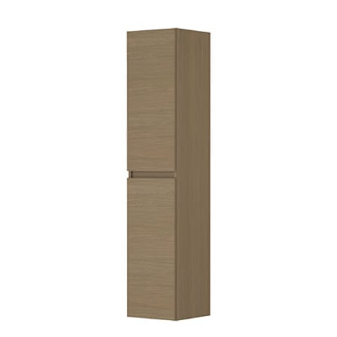 Ink hoge kast 169x35cm - houten keerlijst - 2 deuren - links/rechts - front vlak - olijf eiken
