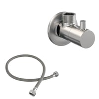 Brauer Edition hoekstopkraan compleet met slang - geborsteld RVS PVD