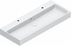 Catalano Premium wastafel 120x47cm keramiek - 2 kraangaten - glans wit