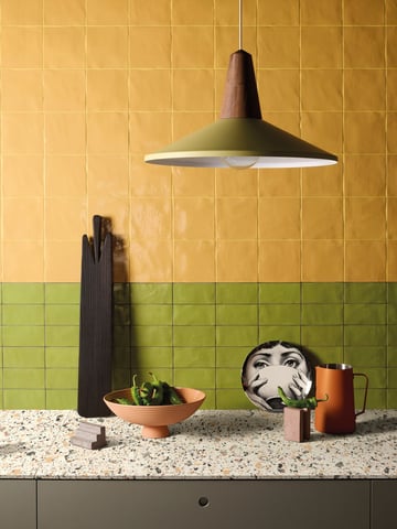 Iris Bottega wandtegel 15x15cm - TerreLucide - verde