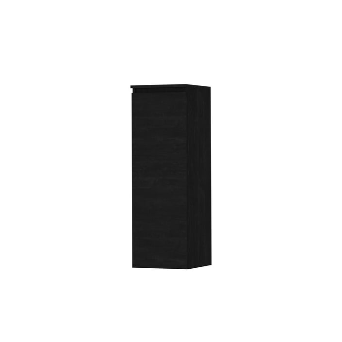 Ink half hoge kast 106x35cm - houten keerlijst - 1 deur - links/rechts - front vlak -  fineer matt intens black