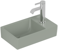 Villeroy & Boch Avento fontein 36x22cm - kraangat rechts - morning green CeramicPlus
