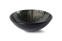 Luca Sanitair Luca Vetro opzetwastafel rond 42x42x14,5cm - gehard glas - multicolour/black