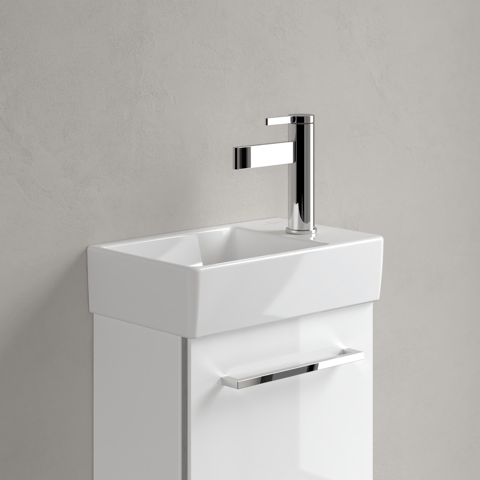 Villeroy & Boch Avento fontein 36x22cm - kraangat rechts - wit