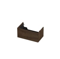 Ink onderkast 80x45cm - push to open - 1 lade - horizontaal gefreesd - fineer chocolate