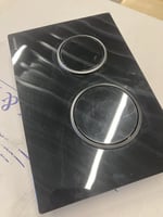 Tweedekans - Geberit Omega 20 bedieningsplaat glans zwart - ringen zwart