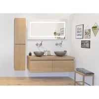 Looox Wooden Cabinet hoge kast 170x40x30cm massief eiken - old grey