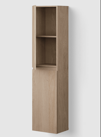 Looox Wooden Cabinet hoge kast 170x40x30cm massief eiken - old grey