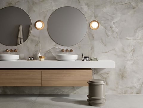 Fondovalle Onyx wandtegel 60x120cm - silver