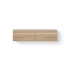 LoooX Wooden Drawer BoX badmeubel 160x46cm massief eiken 2 lades - old grey