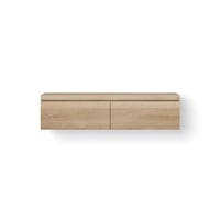 LoooX Wooden Drawer BoX badmeubel 160x46cm massief eiken 2 lades - old grey